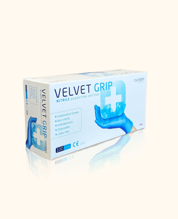 Nitril Handschuhe Velvet Grip Blau
